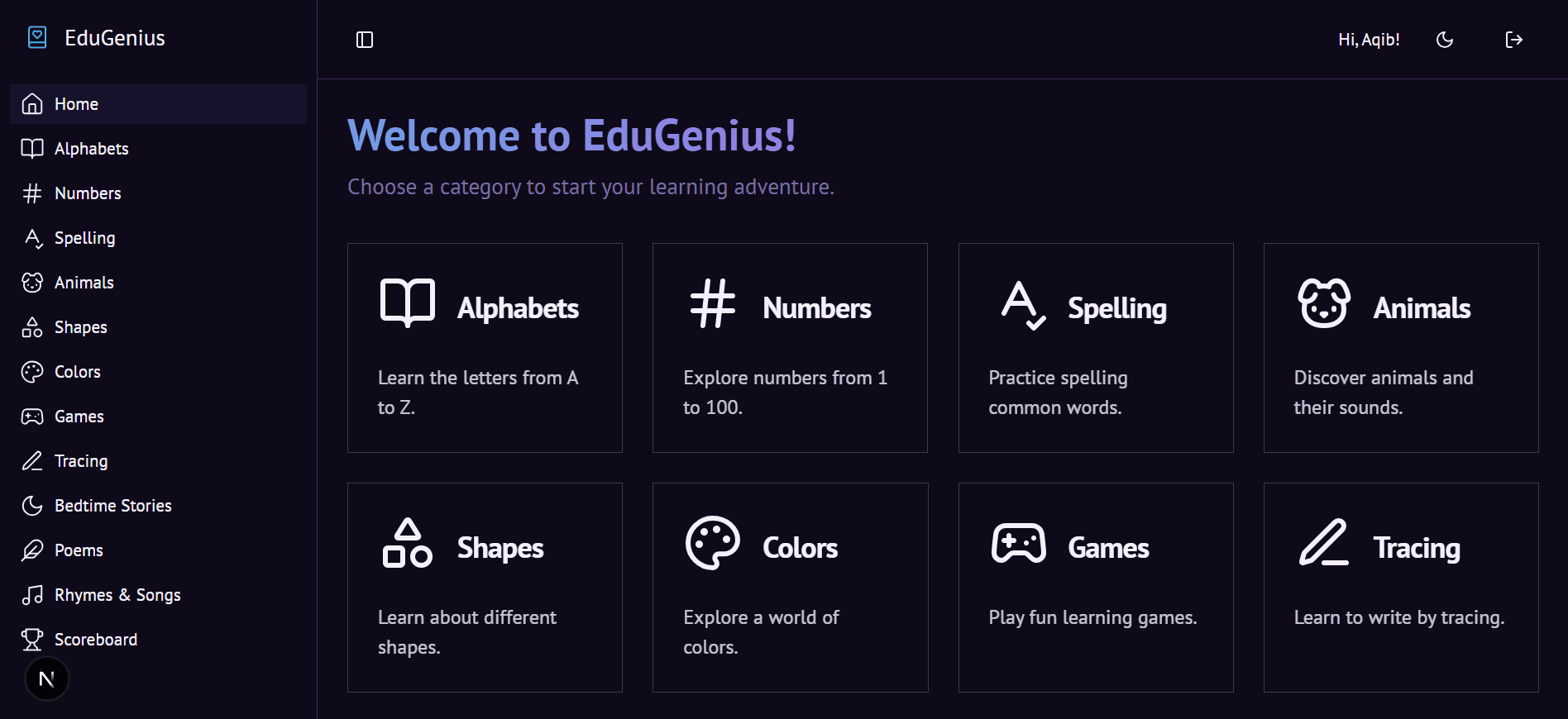 Edu Genius - Kids Learning Platform