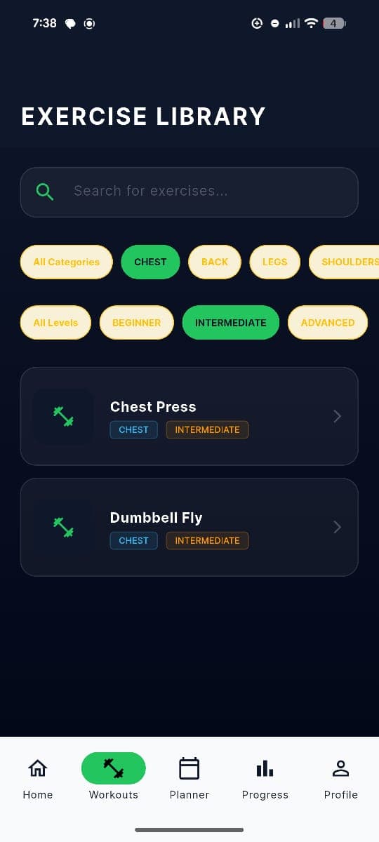 FitTrack_Pro Mobile App mobile screen 2