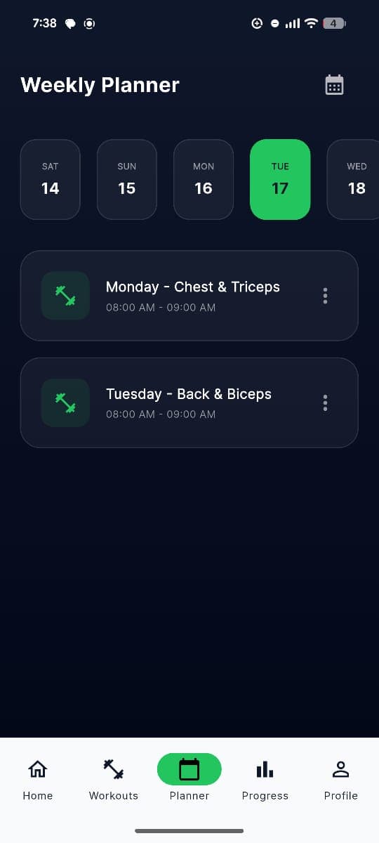 FitTrack_Pro Mobile App mobile screen 3