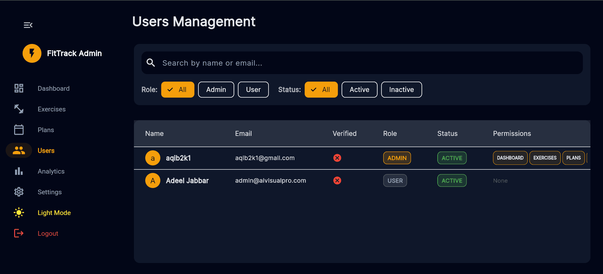 FitTrack_Pro Mobile App dashboard screen 2