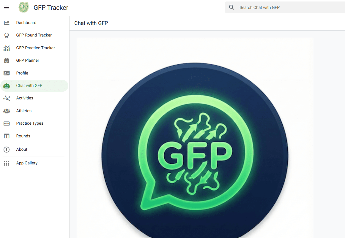 GFP Tracker – Athlete Practice & Performance Management dashboard screen 2