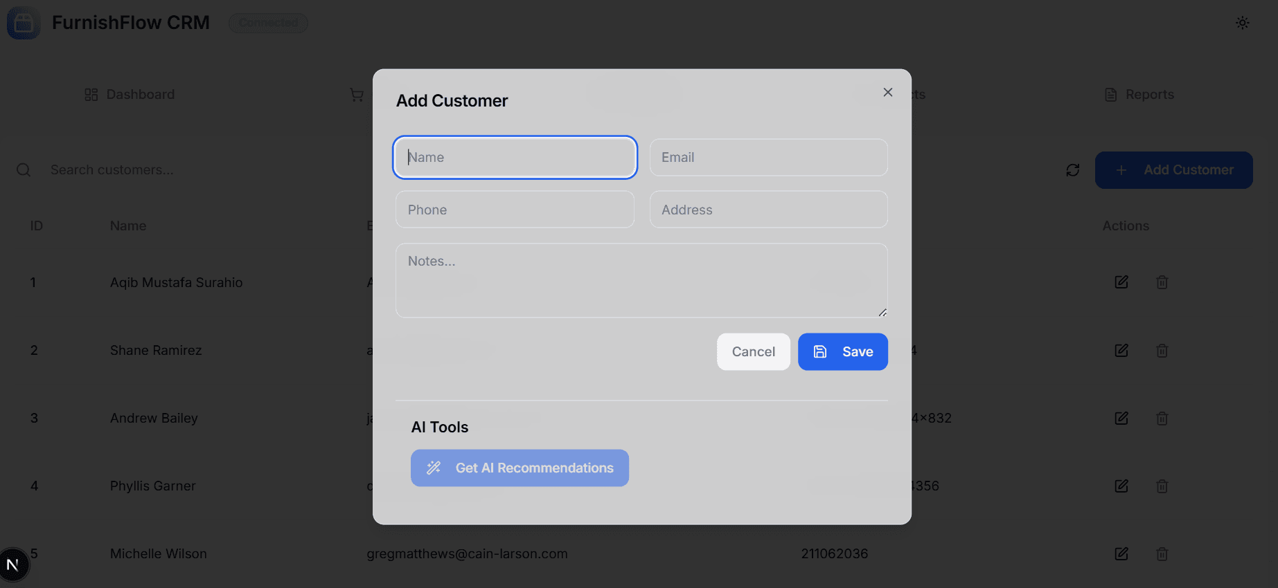 FurnishFlow E-Commerce System (Admin + Storefront) dashboard screen 6