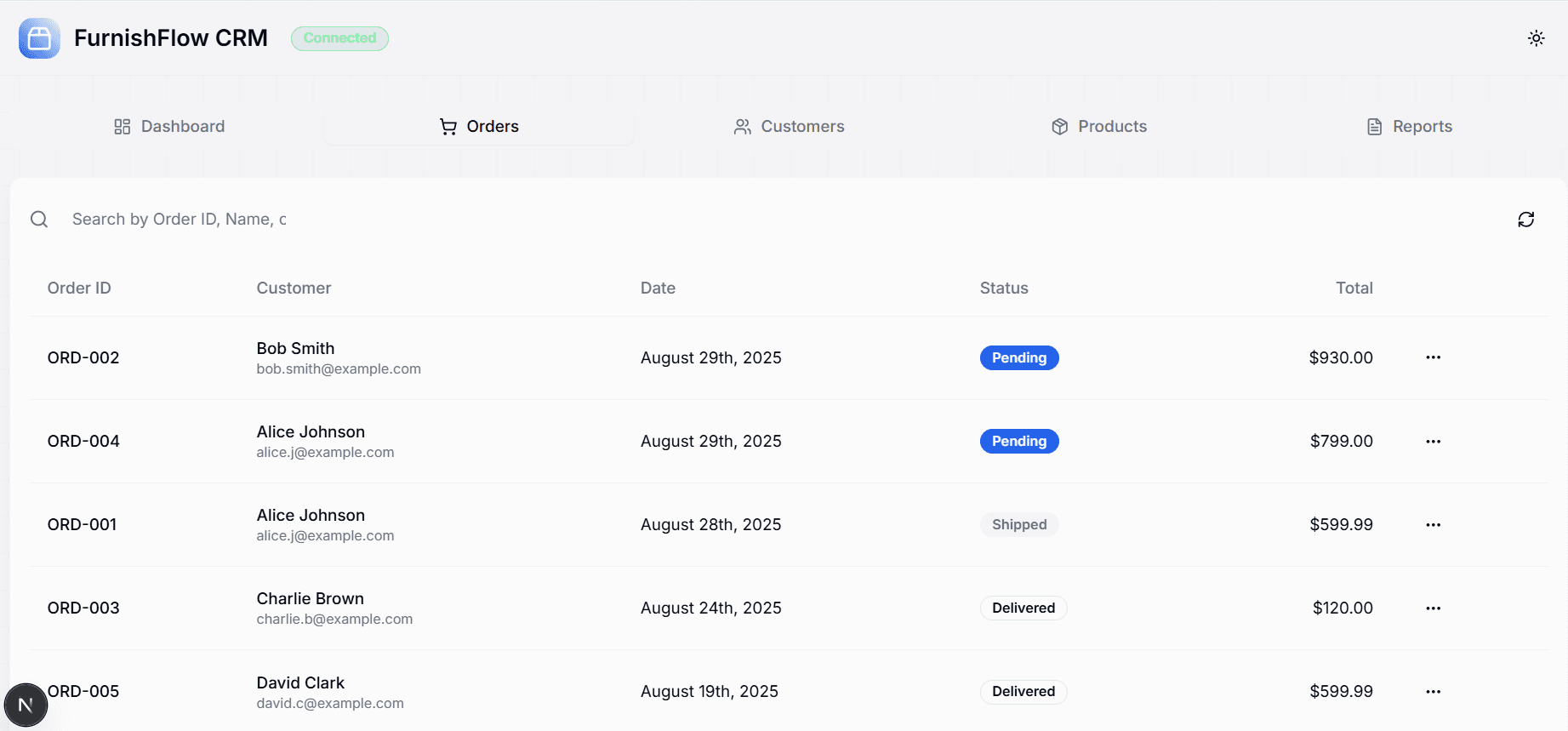 FurnishFlow E-Commerce System (Admin + Storefront) dashboard screen 8