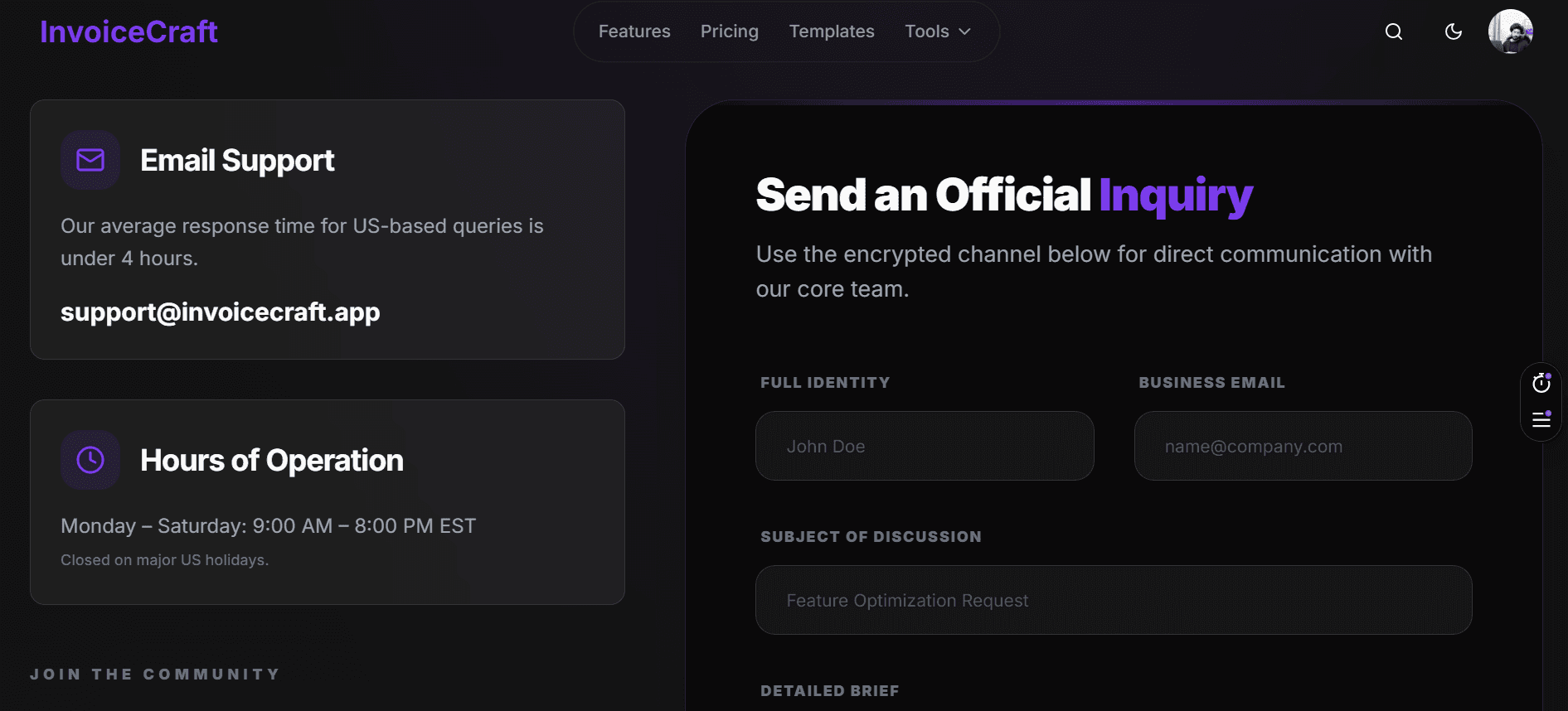 InvoiceCraft SaaS Web App dashboard screen 10