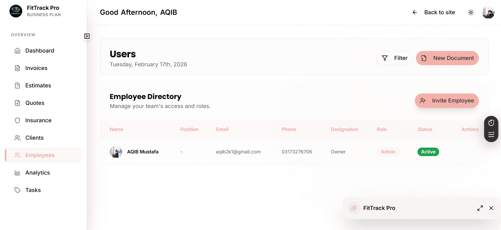 InvoiceCraft SaaS Web App dashboard screen 12