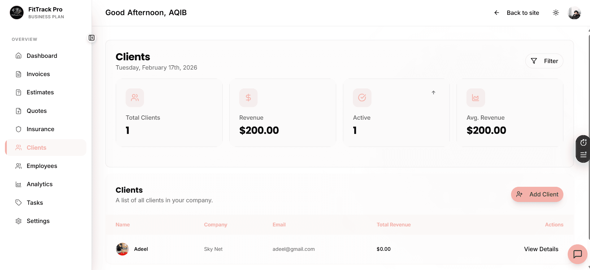 InvoiceCraft SaaS Web App dashboard screen 13