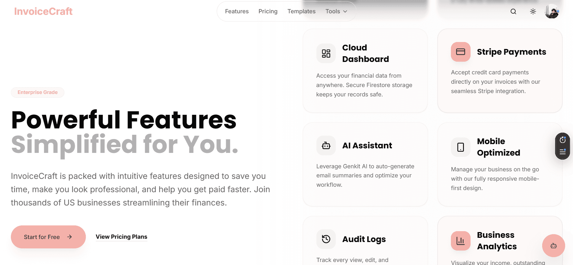 InvoiceCraft SaaS Web App dashboard screen 14