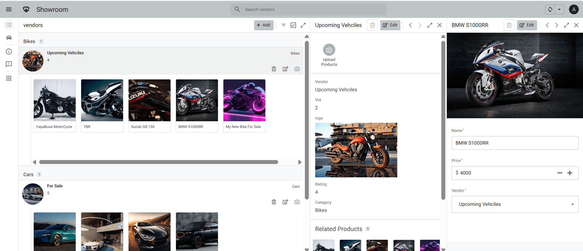 Showroom Management System